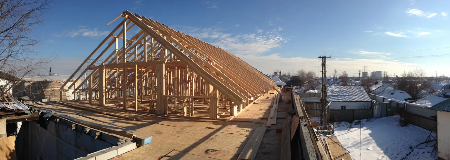 Privātmājas jumta būvniecība